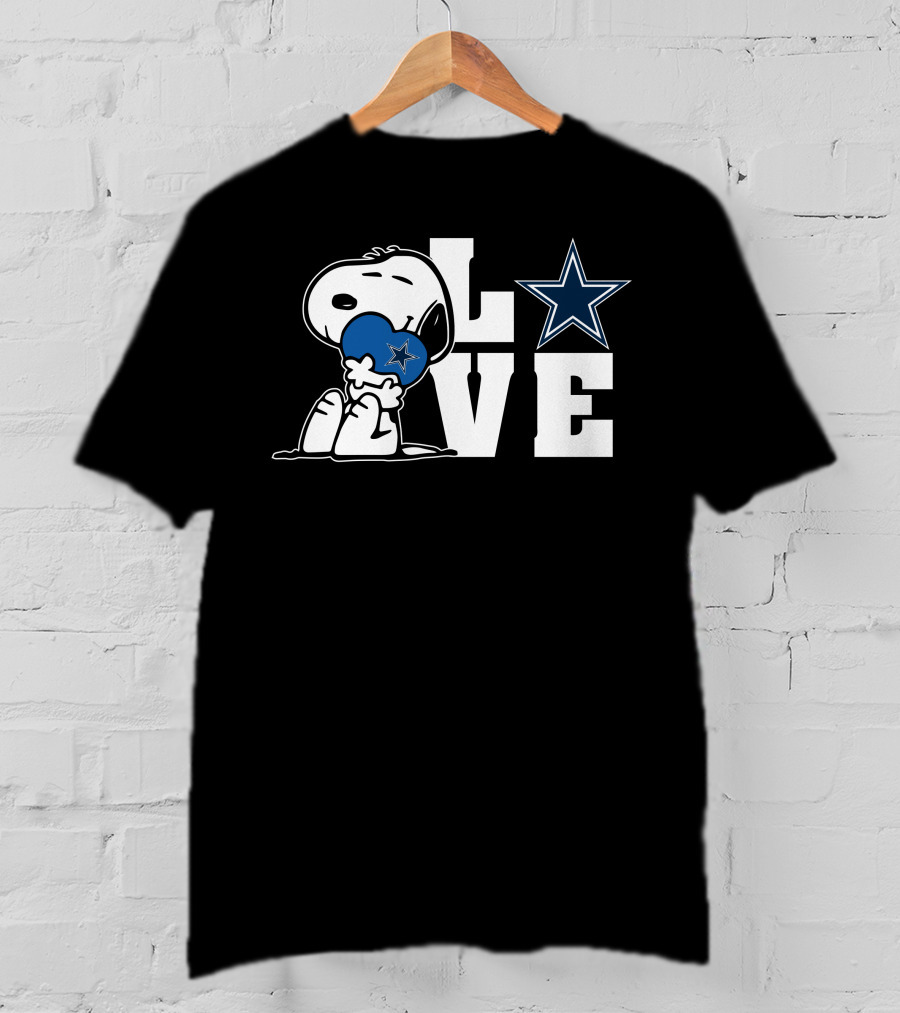 Snoopy Dallas Cowboys Love Star T-Shirt