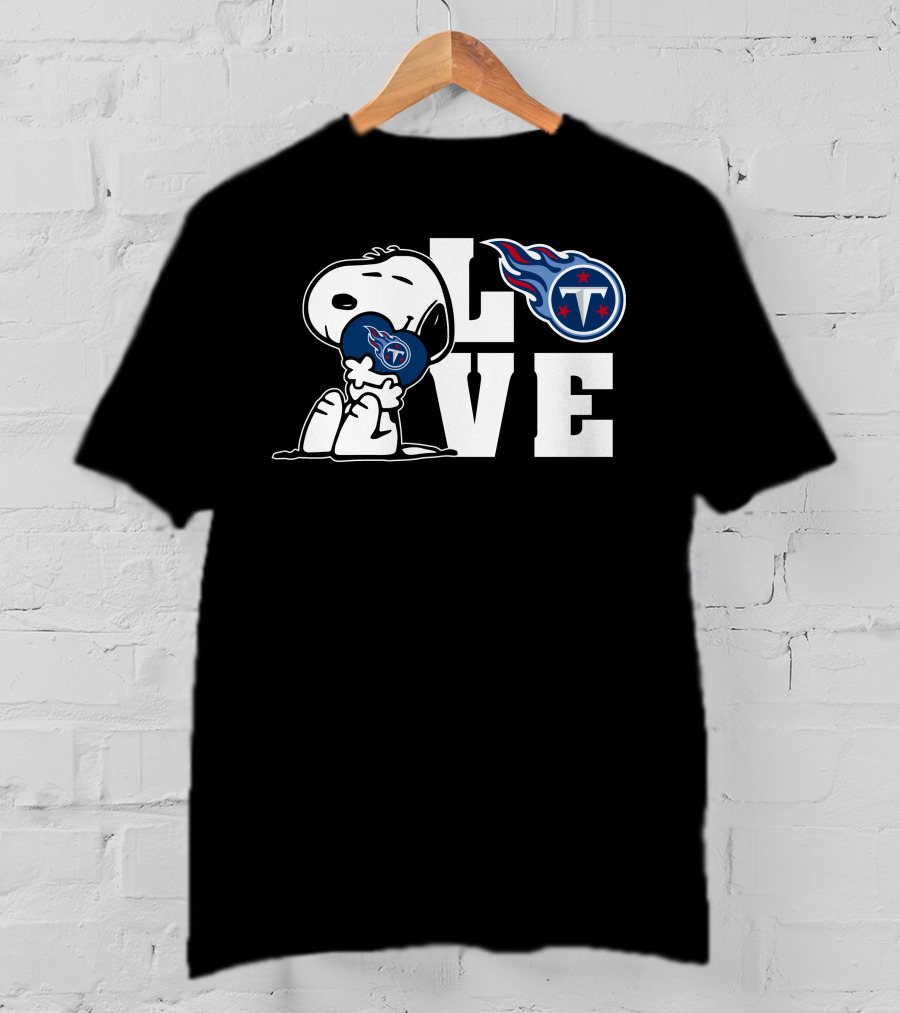 Snoopy Love Tennessee Titans Football Peanuts NFL T-Shirt