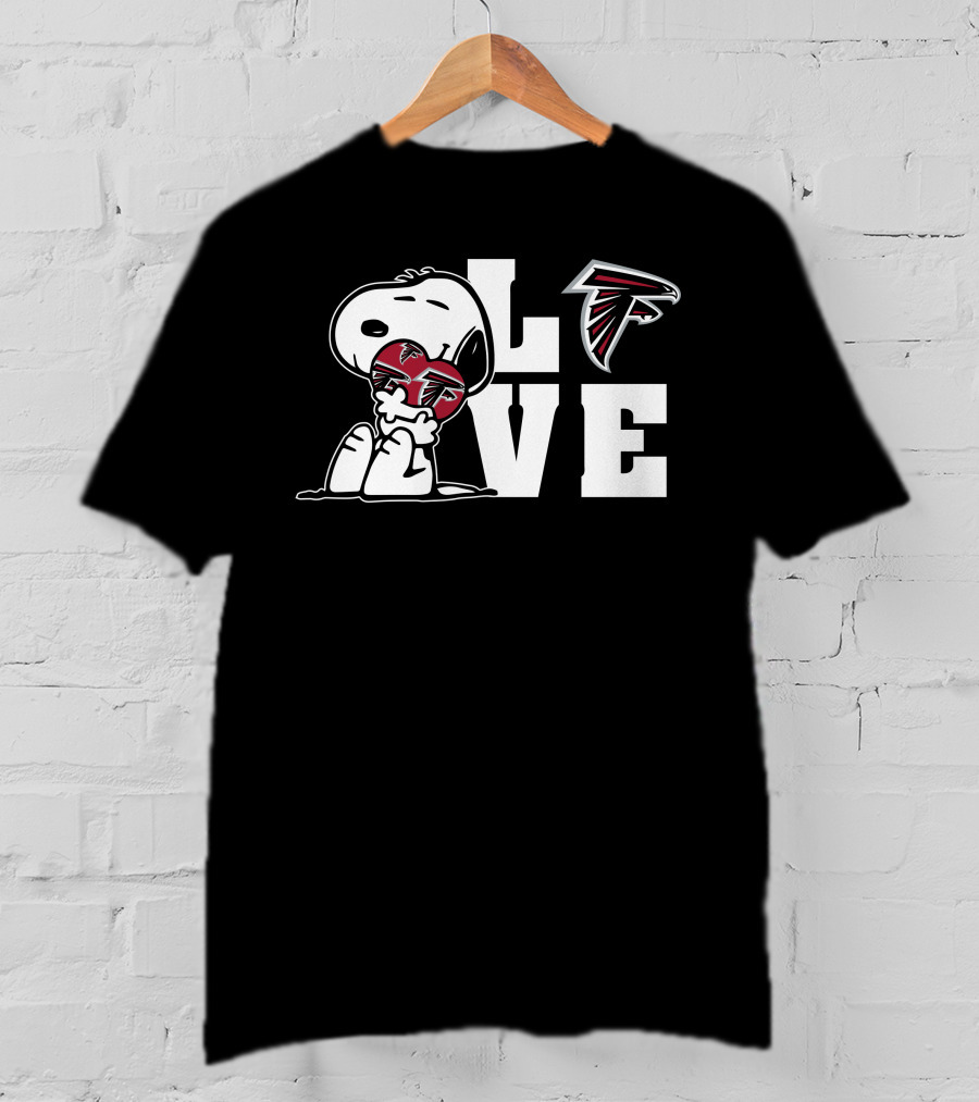 Snoopy Love Atlanta Falcons Football T-Shirt