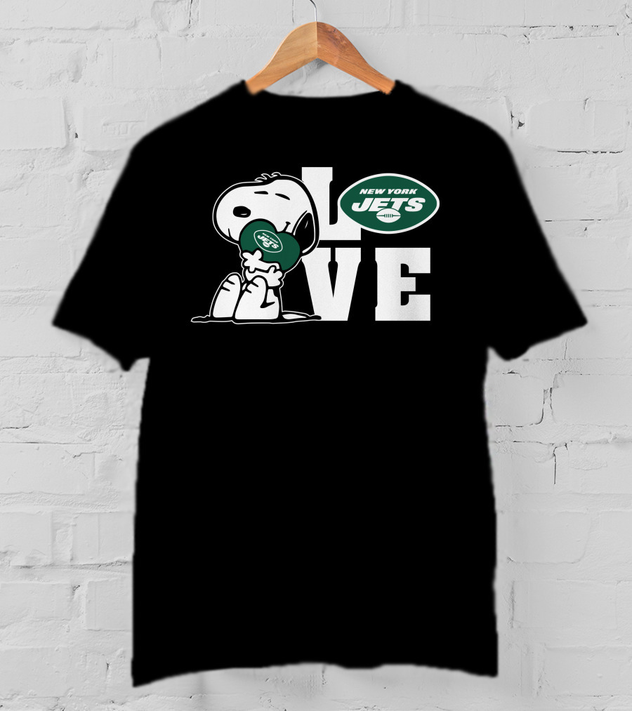 Snoopy Love New York Jets Football T-Shirt