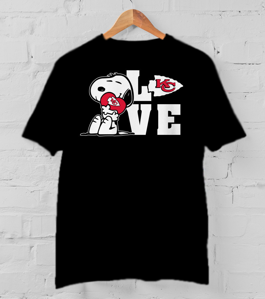 Snoopy Love KC Chiefs T-Shirt