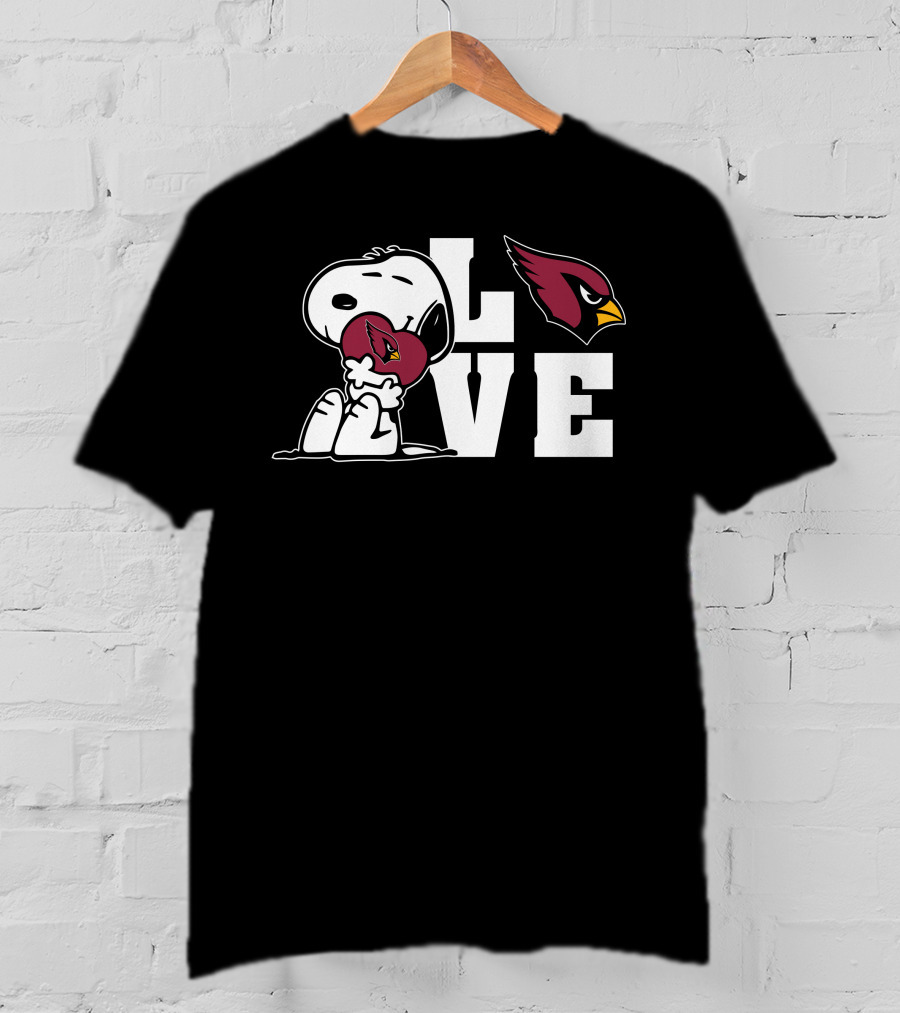 Snoopy Love Arizona Cardinals Football T-Shirt