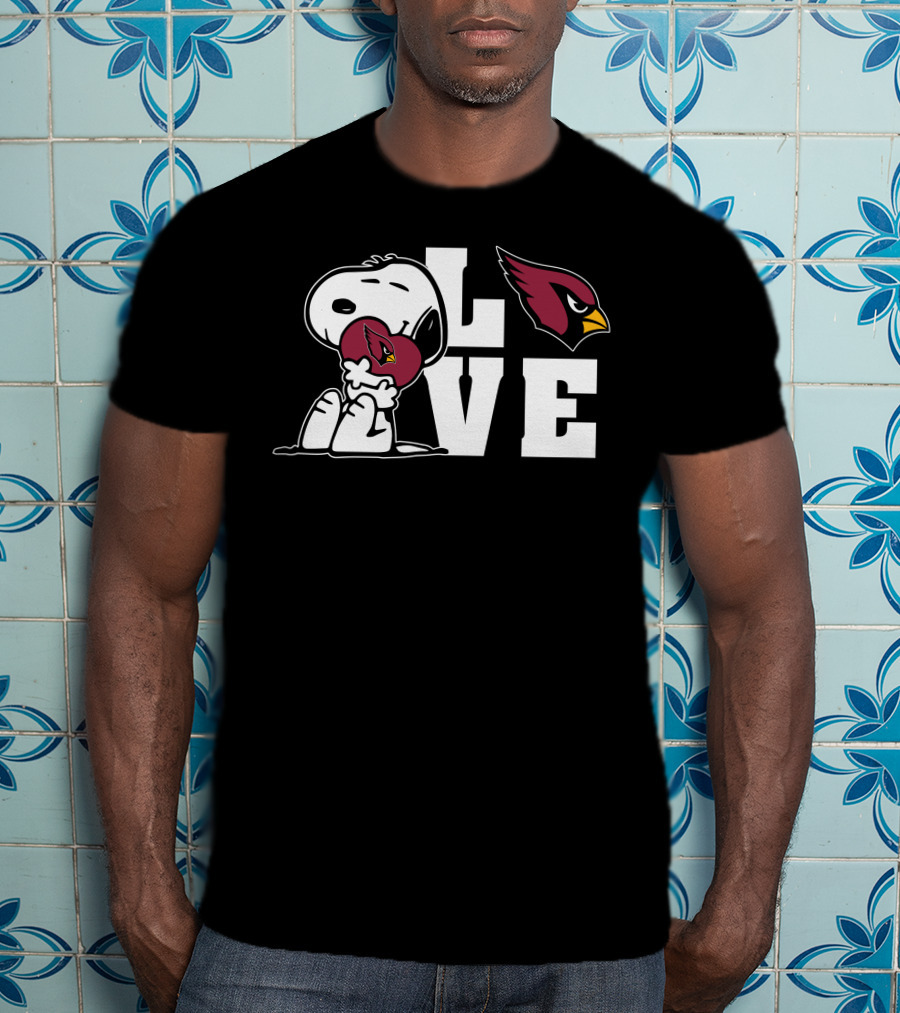 Snoopy Love Arizona Cardinals Football T-Shirt