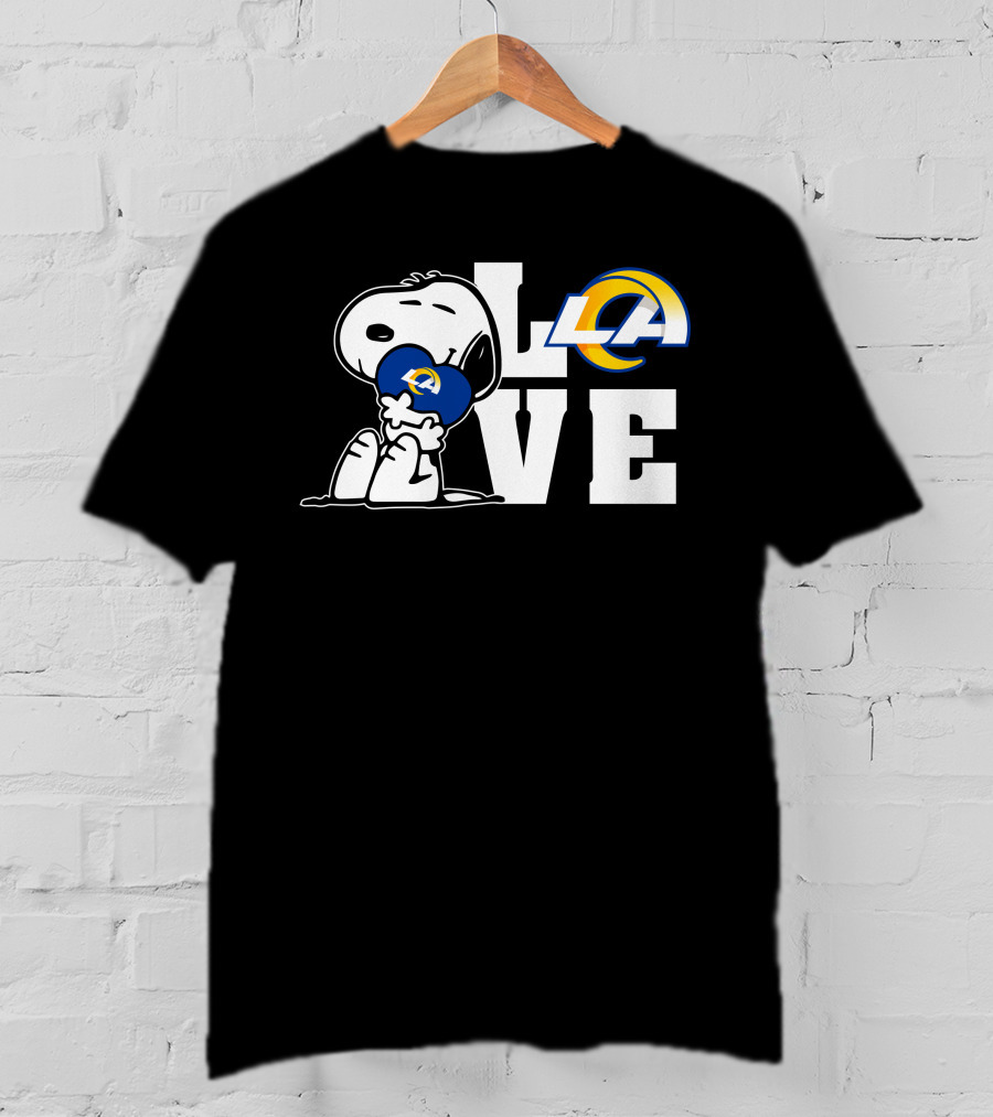 Snoopy Los Angeles Rams Love T-Shirt
