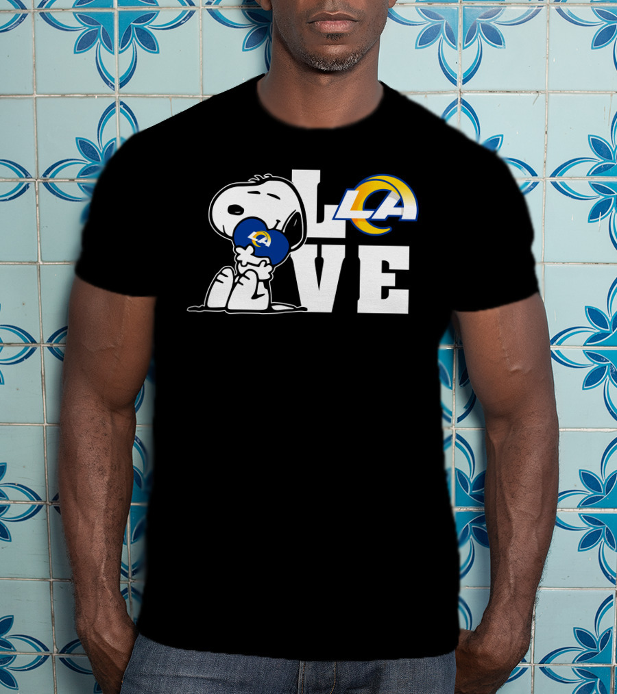 Snoopy Los Angeles Rams Love T-Shirt