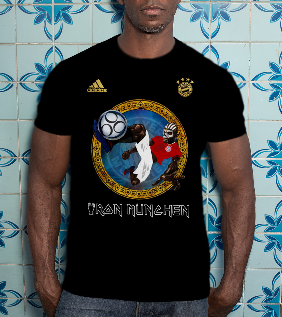 Bayern Munich Iron München Skeleton Soccer Player T-Shirt