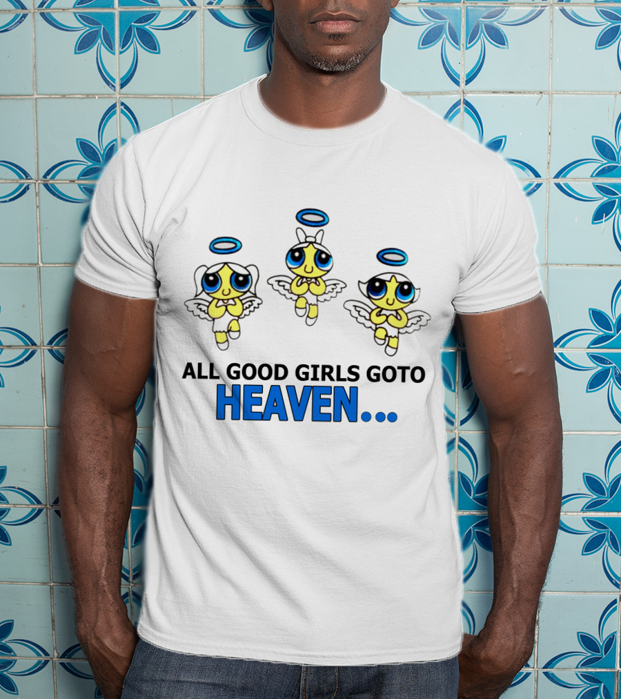 All Good Girls Go To Heaven Angel Cartoon Trio T-Shirt