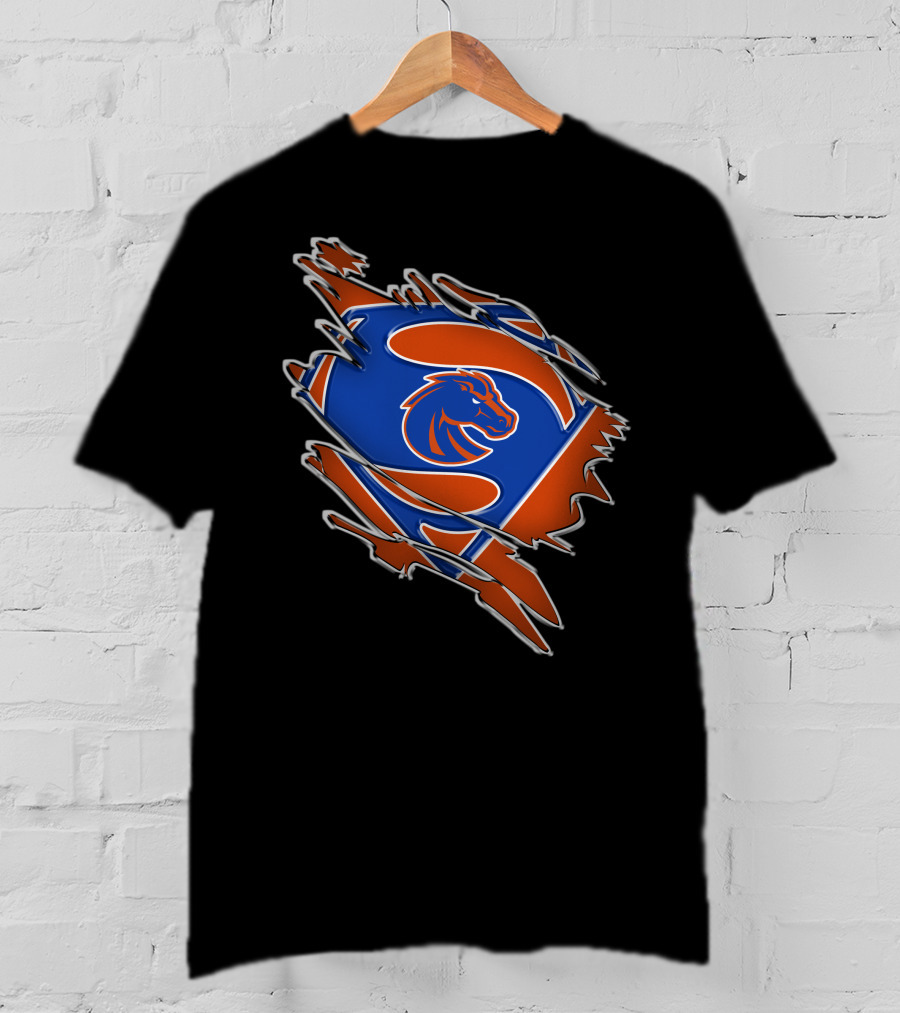 Boise State Broncos Superman Logo Emblem T-Shirt