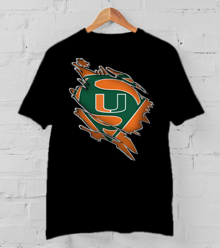 Miami Hurricanes Superman T-Shirt