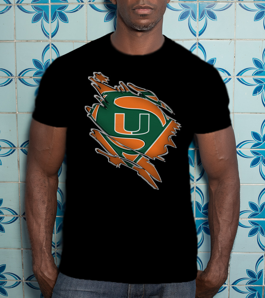 Miami Hurricanes Superman T-Shirt