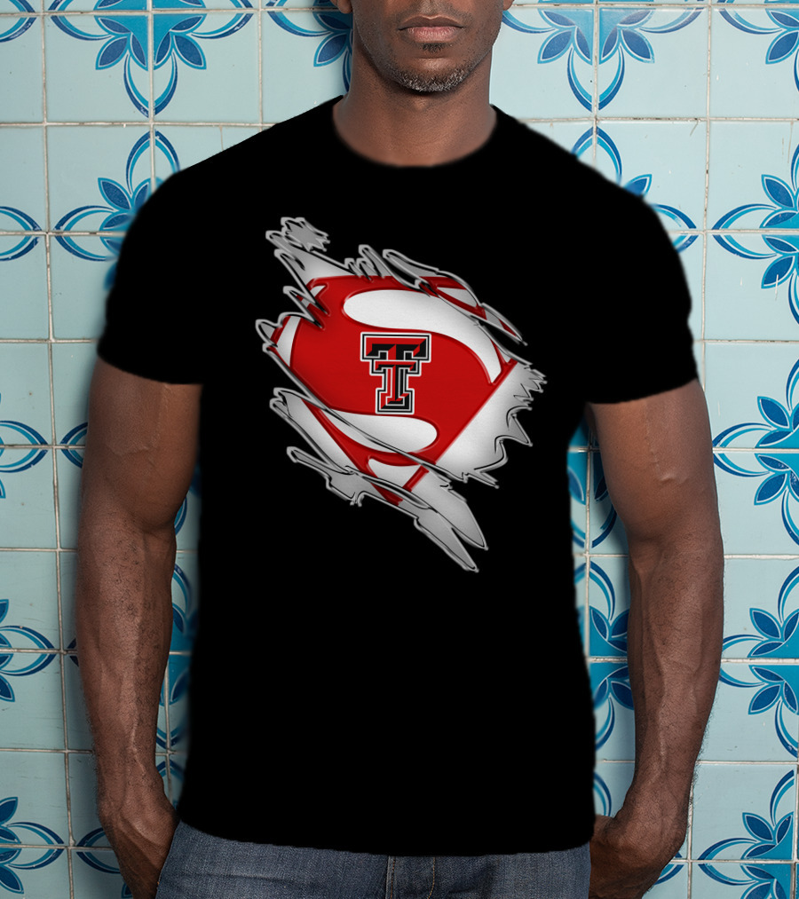 Texas Tech Red Raiders Double T Superman Shield T-Shirt