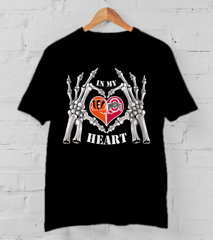 Cincinnati Bengals Ohio State Buckeyes In My Heart T-Shirt