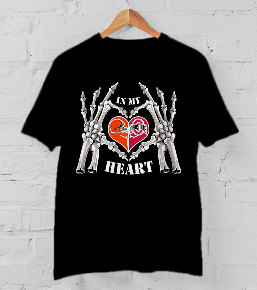 Cleveland Browns Ohio State Buckeyes In My Heart T-Shirt