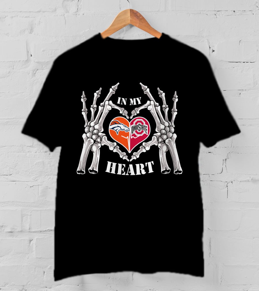 Denver Broncos Ohio State Buckeyes In My Heart T-Shirt