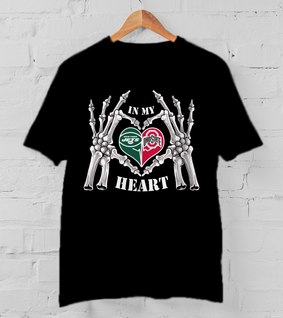 New York Jets Ohio State Buckeyes In My Heart T-Shirt
