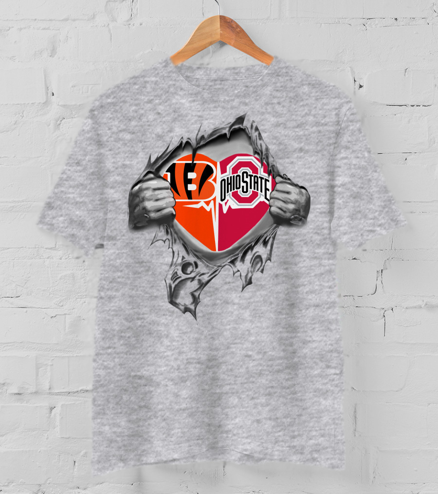 Cincinnati Bengals Ohio State Buckeyes Fan Mashup T-Shirt