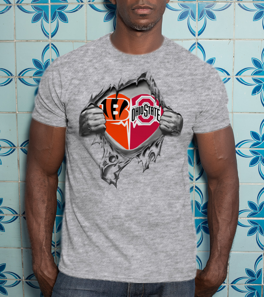 Cincinnati Bengals Ohio State Buckeyes Fan Mashup T-Shirt