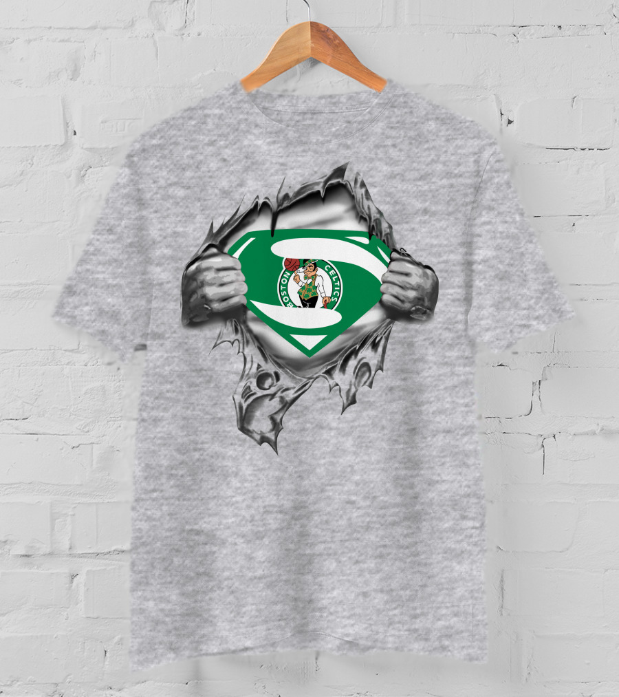 Boston Celtics Superman Logo Burst T-Shirt