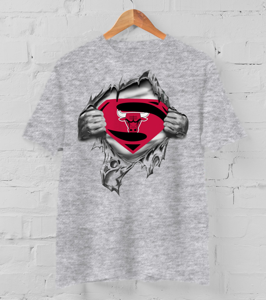 Chicago Bulls Superman Symbol Fusion T-Shirt