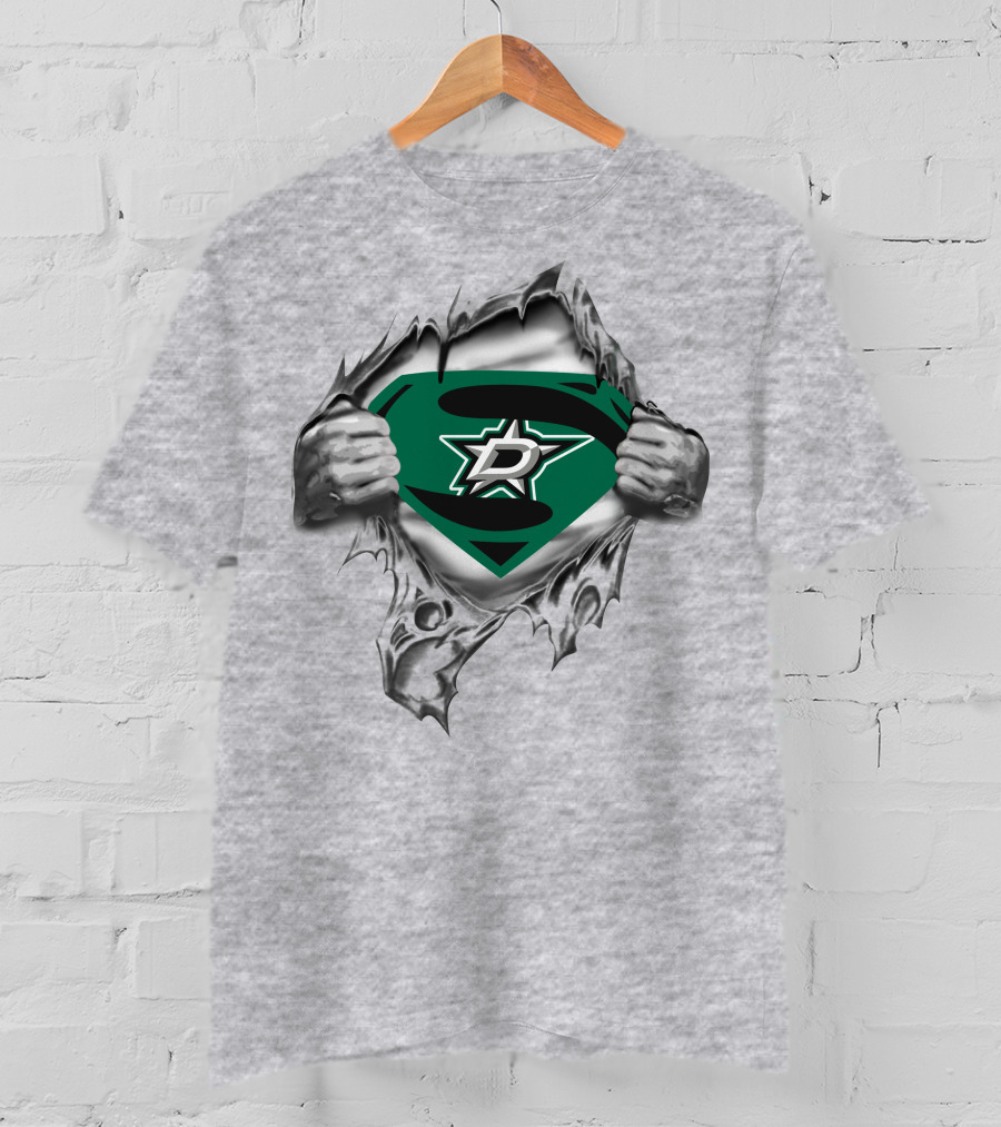Dallas Stars Superman Logo Power Unleashed T-Shirt