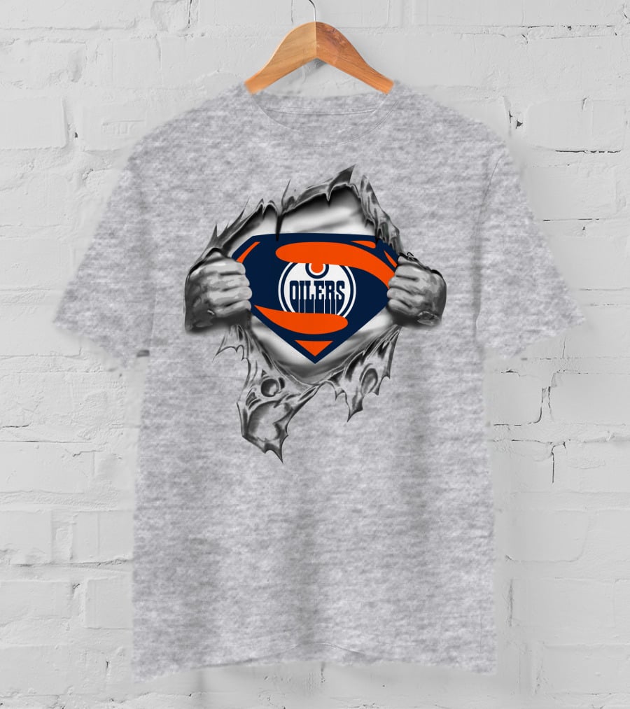 Edmonton Oilers Superman Logo Transformation T-Shirt