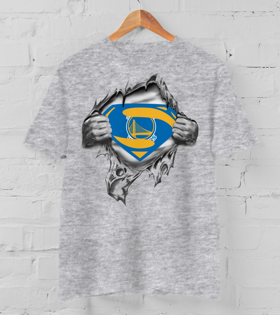 Golden State Warriors Superman Logo Fusion T-Shirt