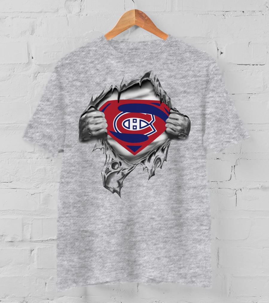 Montreal Canadiens Superman Logo Burst T-Shirt