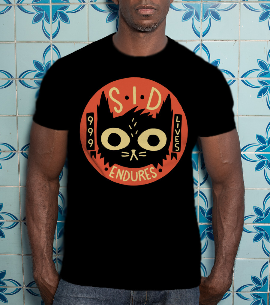 Sid Endures 999 Lives Cat Emblem T-Shirt