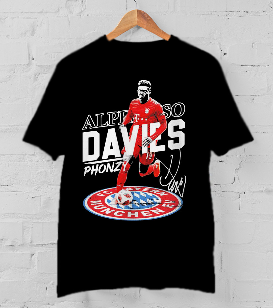 Alphonso Davies Phonzy FC Bayern Munchen Signature Soccer Jersey T-Shirt