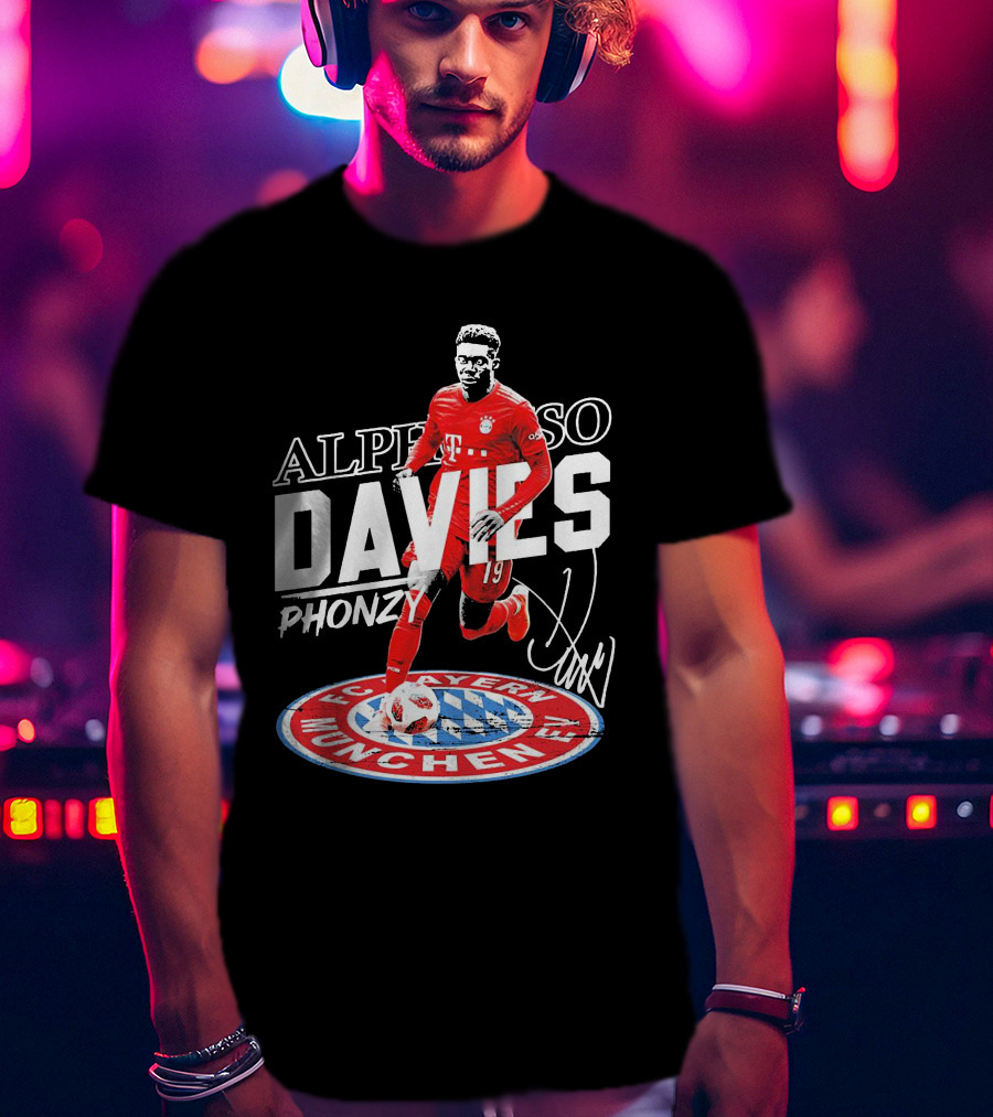 Alphonso Davies Phonzy FC Bayern Munchen Signature Soccer Jersey T-Shirt