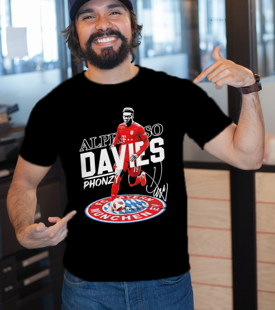 Alphonso Davies Phonzy FC Bayern Munchen Signature Soccer Jersey T-Shirt