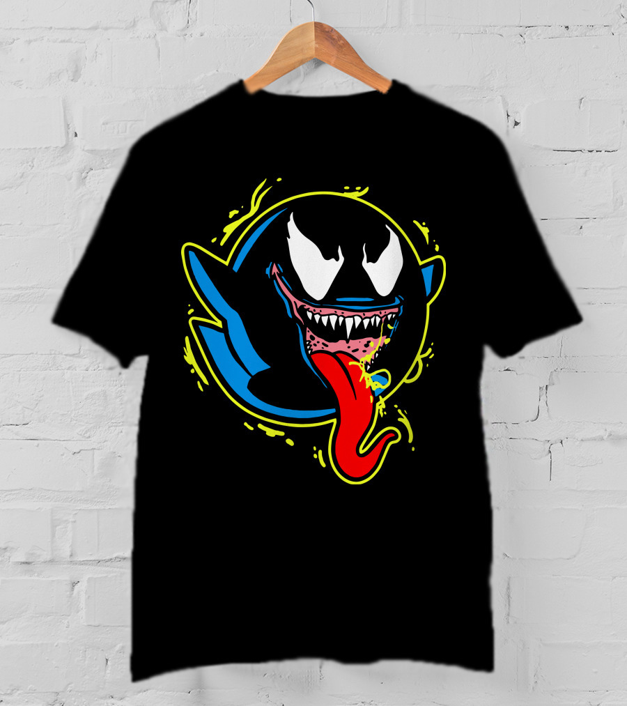 Ghost Boo Fusion Venom Face Halloween Mashup T-Shirt
