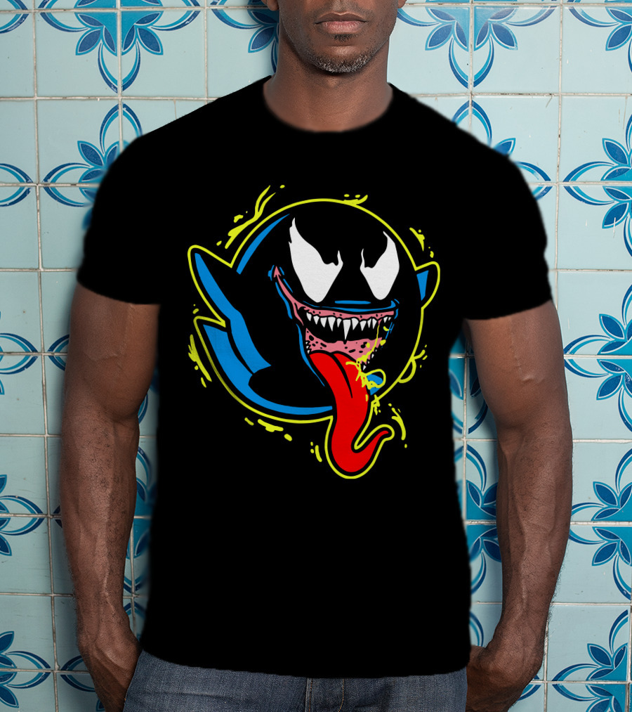 Ghost Boo Fusion Venom Face Halloween Mashup T-Shirt