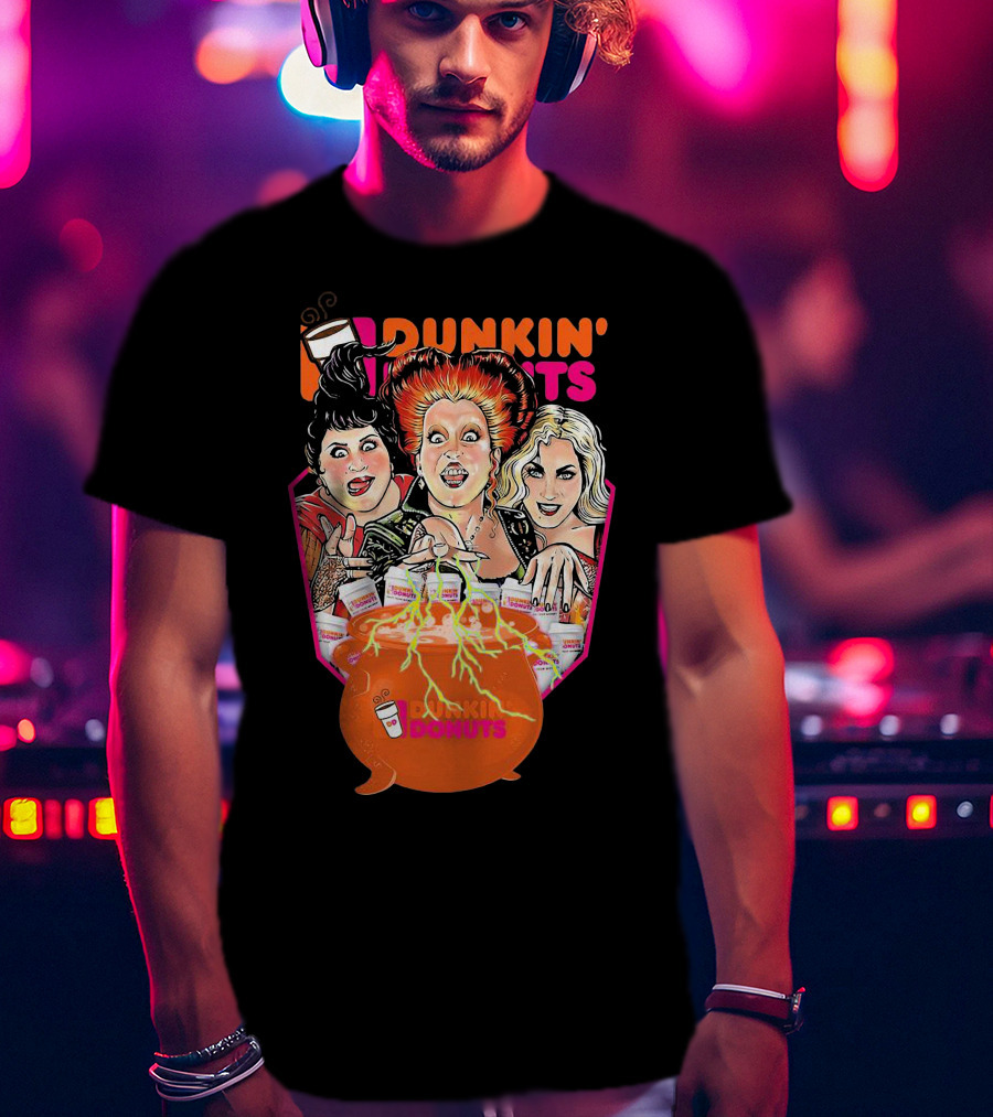 Hocus Pocus Witches Dunkin' Donuts Cauldron Magic T-Shirt