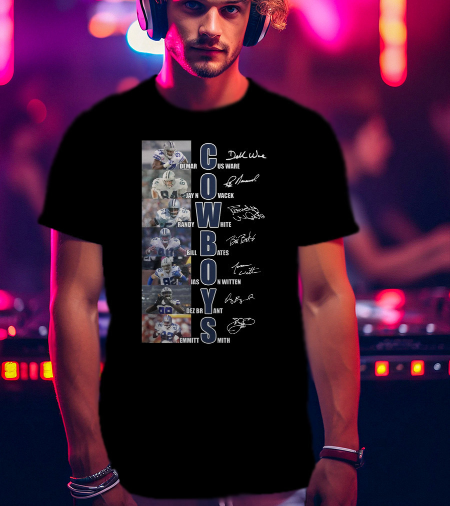Cowboys Demar Ware Jay Novacek Randy White Bill Bates Jason Witten Dez Bryant Emmitt Smith T-Shirt