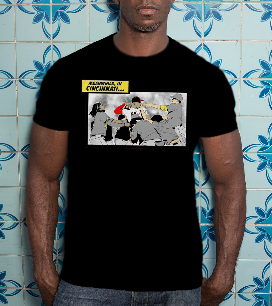 Meanwhile In Cincinnati Baseball Brawl Scene T-Shirt