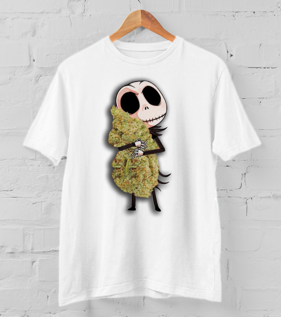 Jack Skellington Hug Cannabis T-Shirt
