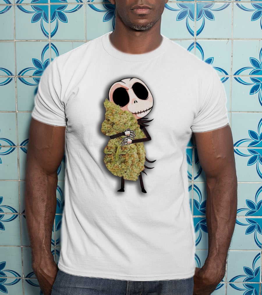Jack Skellington Hug Cannabis T-Shirt