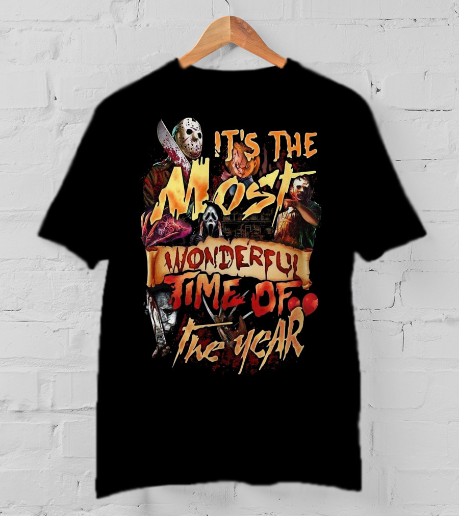 It's The Most Wonderful Time Of The Year Jason Voorhees Freddy Krueger Pennywise Ghostface Michael Myers T-Shirt
