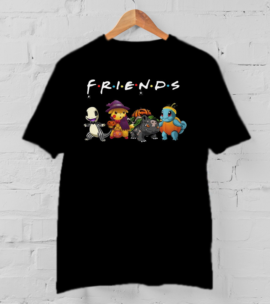 Halloween Pokemon Pikachu Friends TV Show T-Shirt