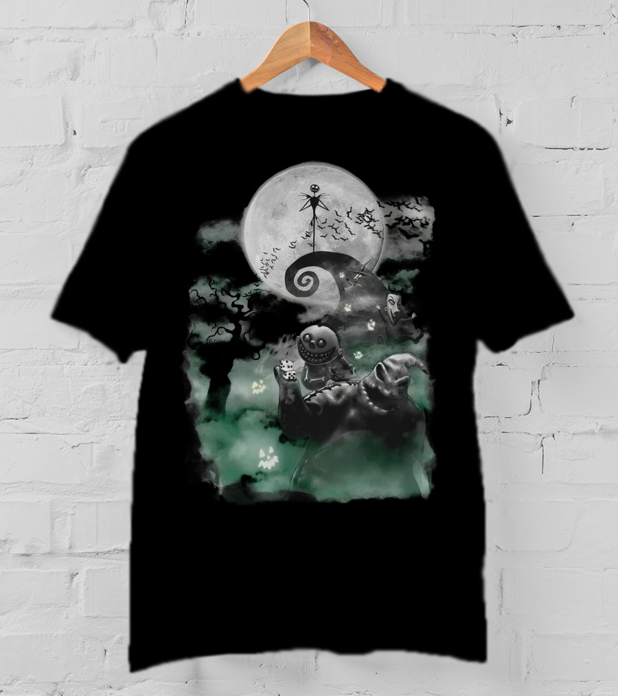 Halloween Full Moon Night Jack Skellington Pumpkin King T-Shirt