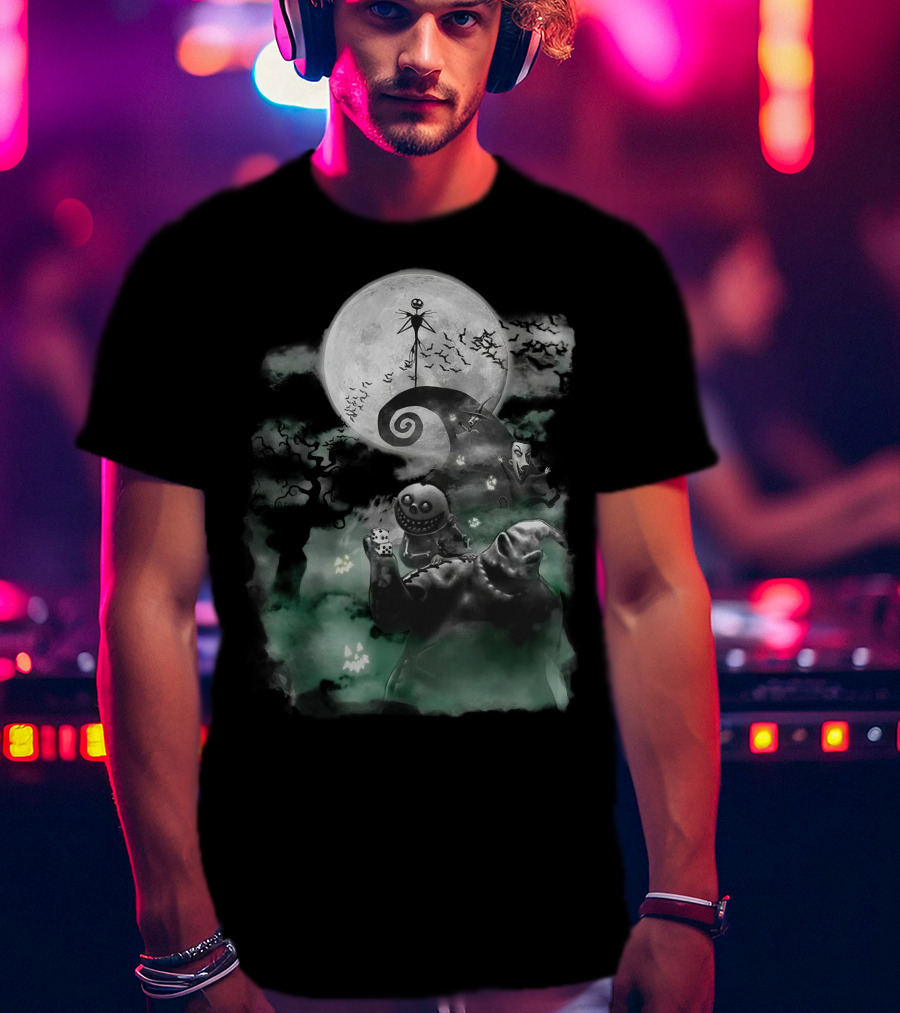 Halloween Full Moon Night Jack Skellington Pumpkin King T-Shirt