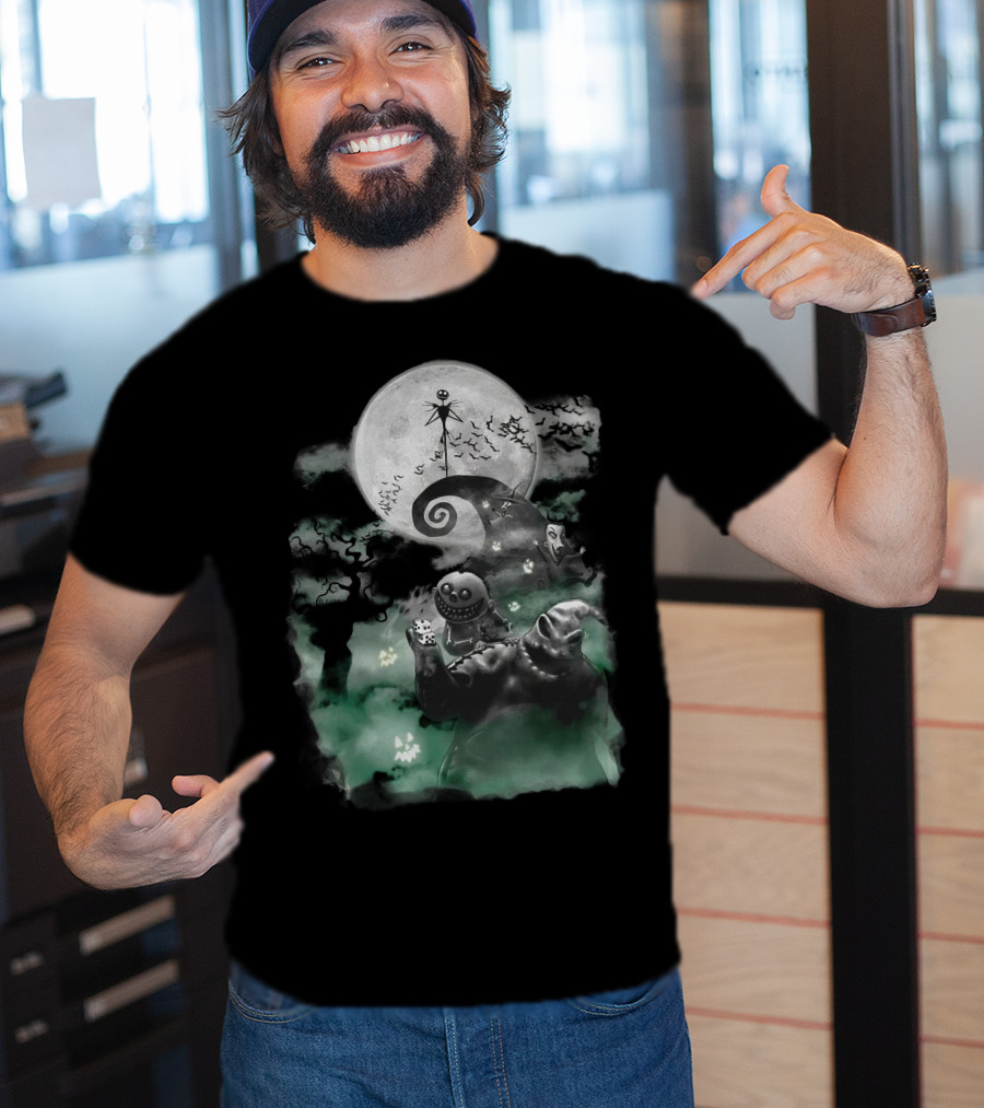 Halloween Full Moon Night Jack Skellington Pumpkin King T-Shirt