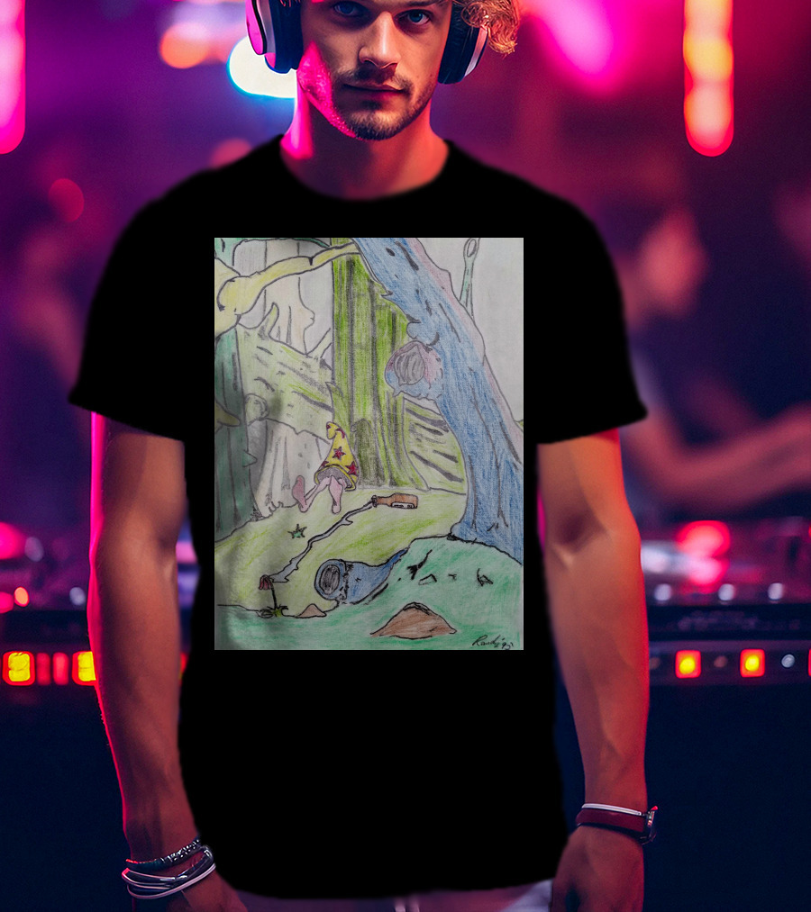 The Colored Forest Mysterious Path In Enchanted Woods T-Shirt