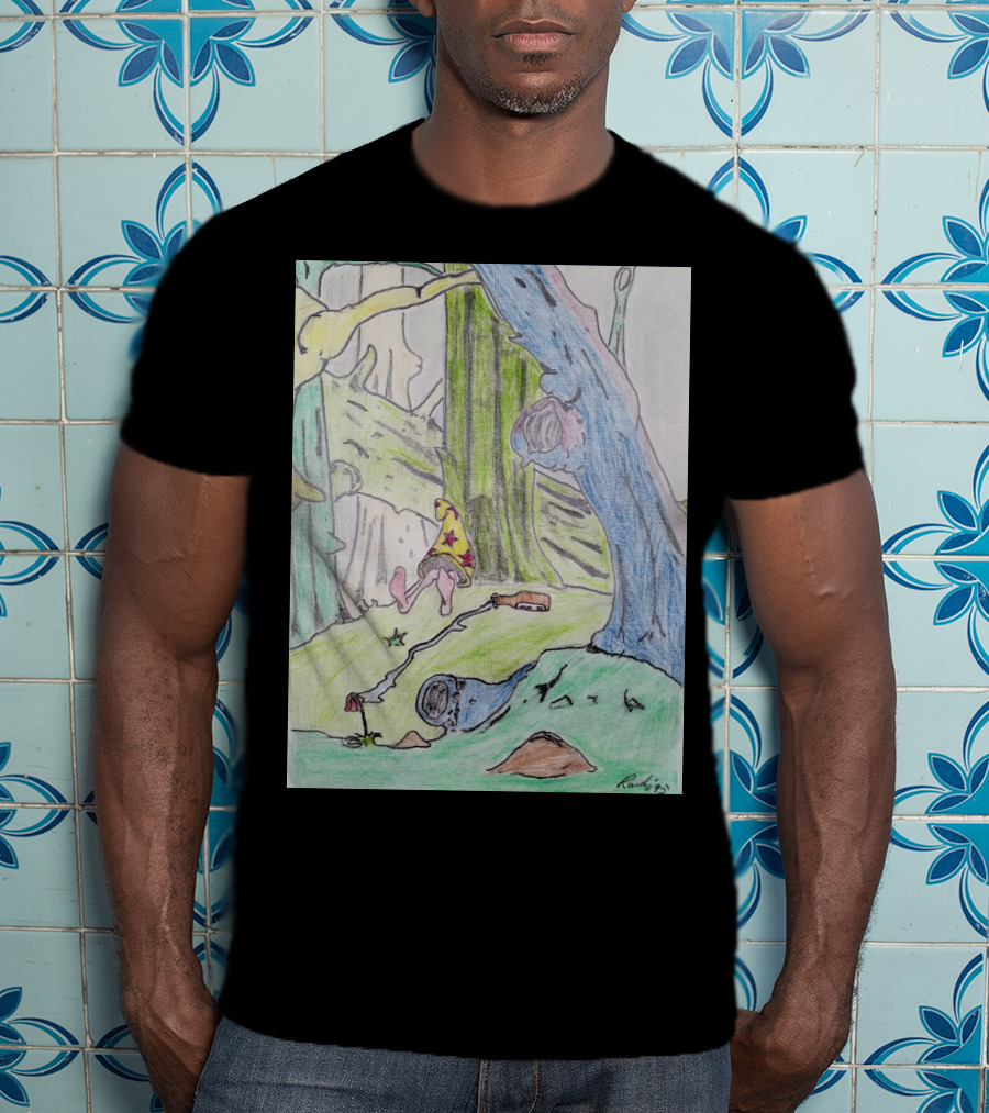 The Colored Forest Mysterious Path In Enchanted Woods T-Shirt