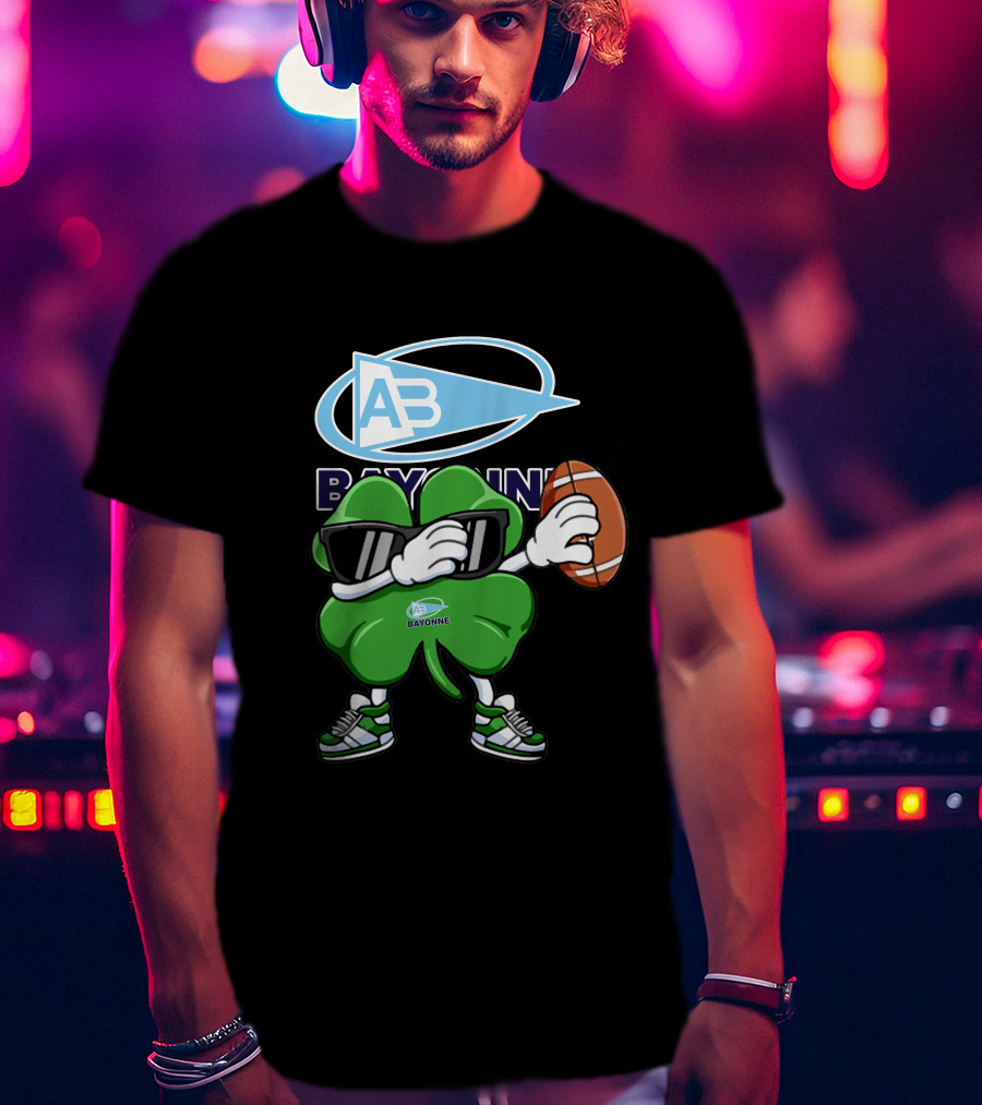 Aviron Bayonnais Bayonne AB Logo Football Clover Sunglasses T-Shirt