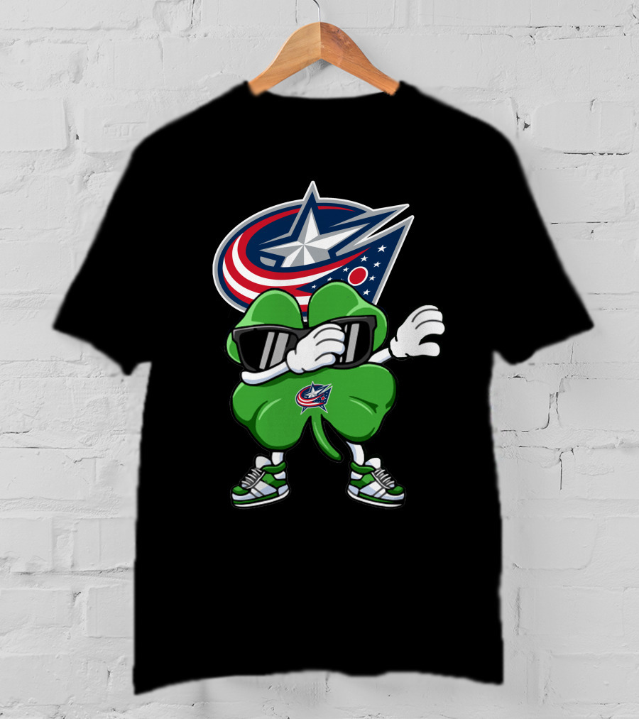 Columbus Blue Jackets Shamrock Dab T-Shirt