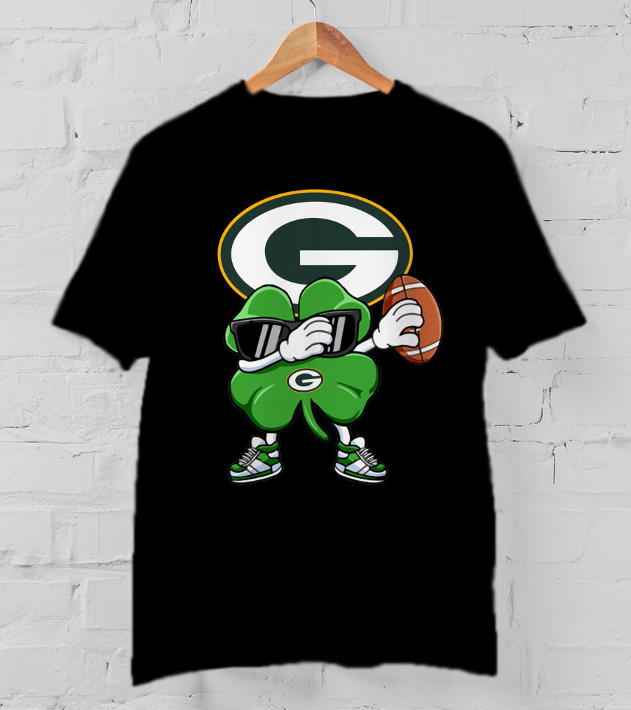 Green Bay Packers Shamrock Football Character T-Shirt