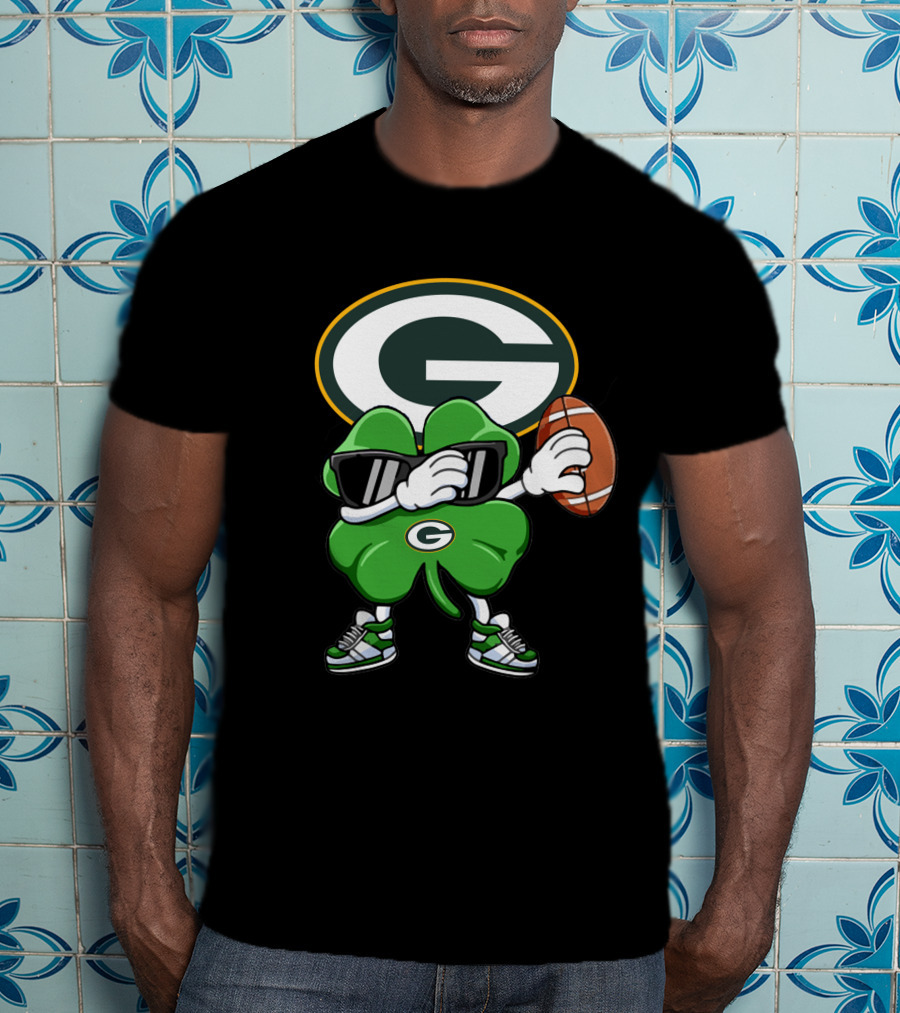 Green Bay Packers Shamrock Football Character T-Shirt