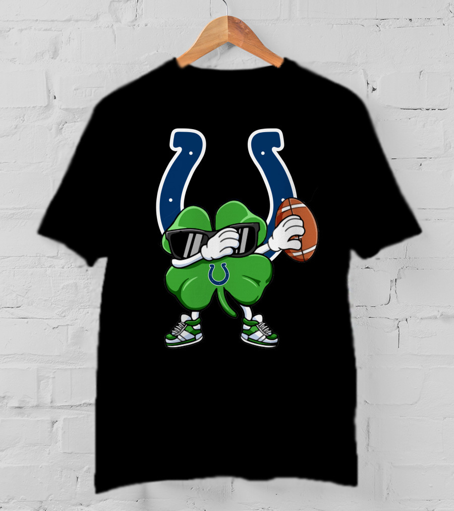 Indianapolis Colts Shamrock Football Mascot T-Shirt
